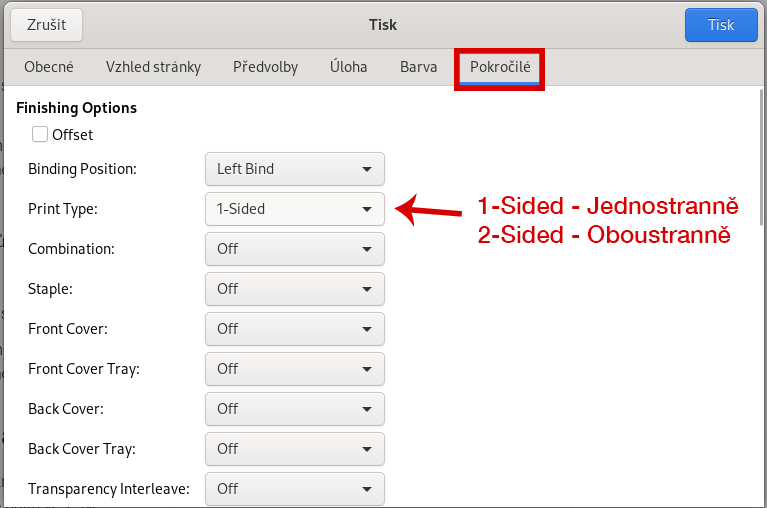Web Browser - Two-Sided Print Setting