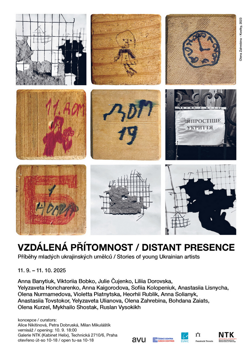 Plak&aacute;t k v&yacute;stavě Vzd&aacute;len&aacute; př&iacute;tomnost